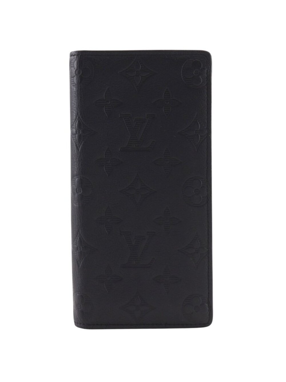 Louis Vuitton Portefeuille Brazza Monogram Shadow Leather Black Wallet